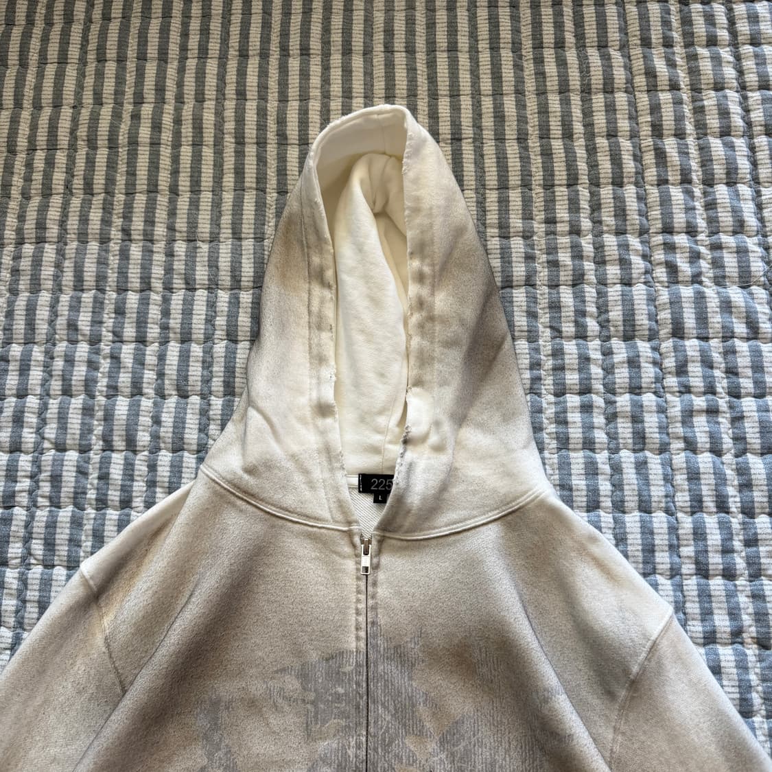 225 washed dragon crop hoodie zip-up 상품이미지2
