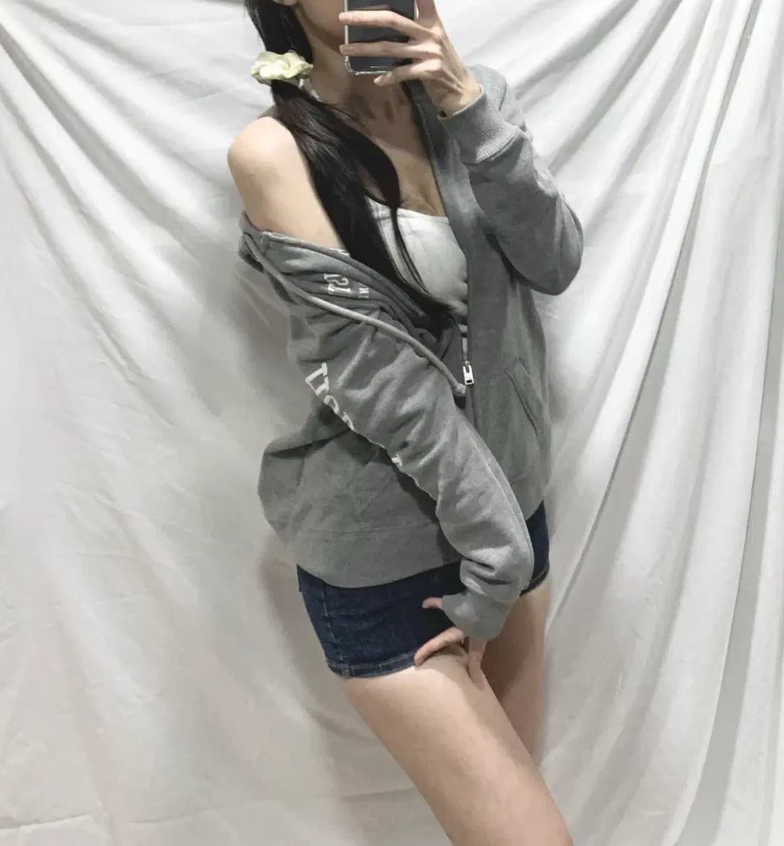 홀리스터 후드집업 ,그레이,M 상품이미지4