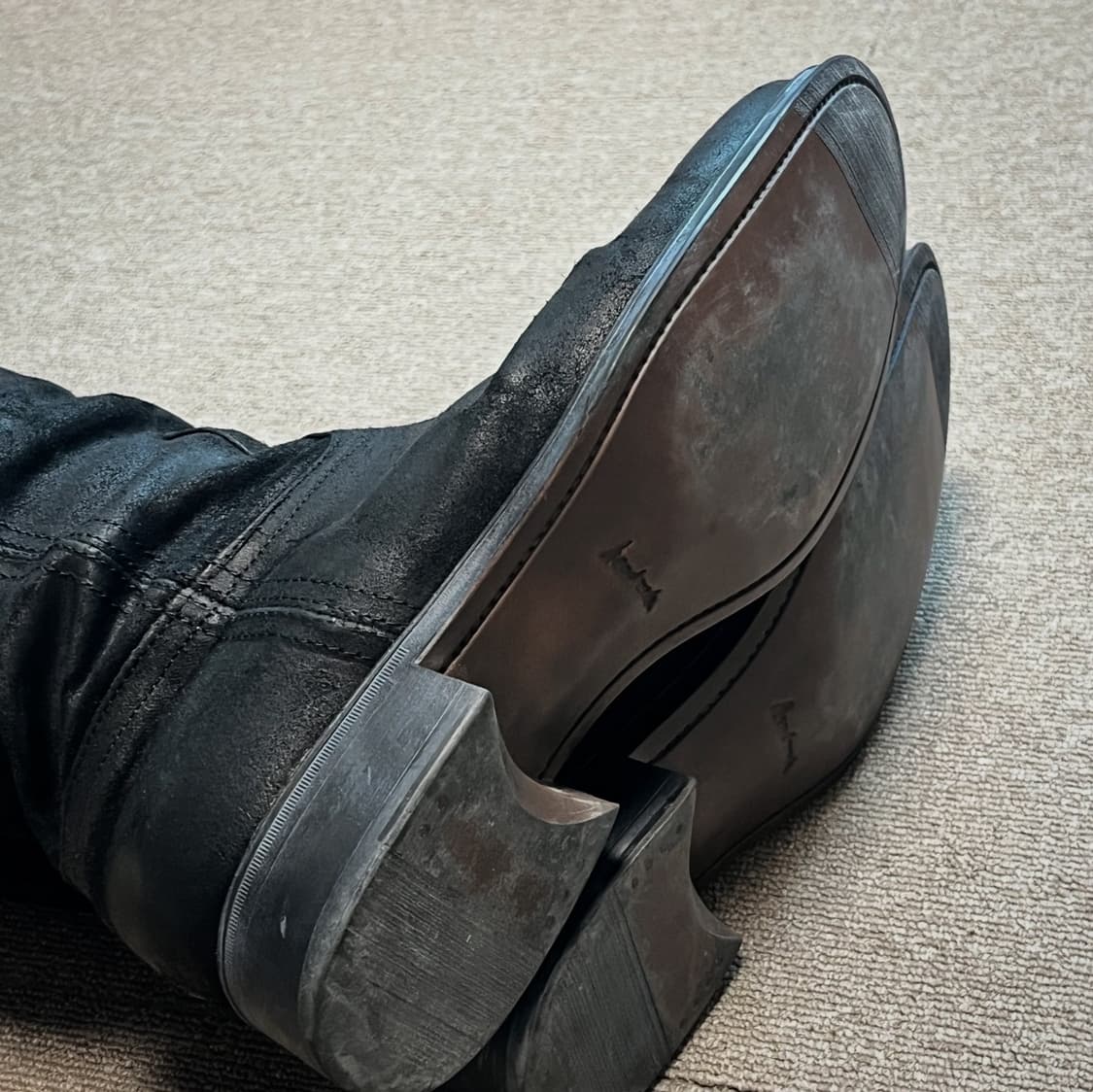 보에모스 블랙 레더 웨스턴 부츠 상품이미지9