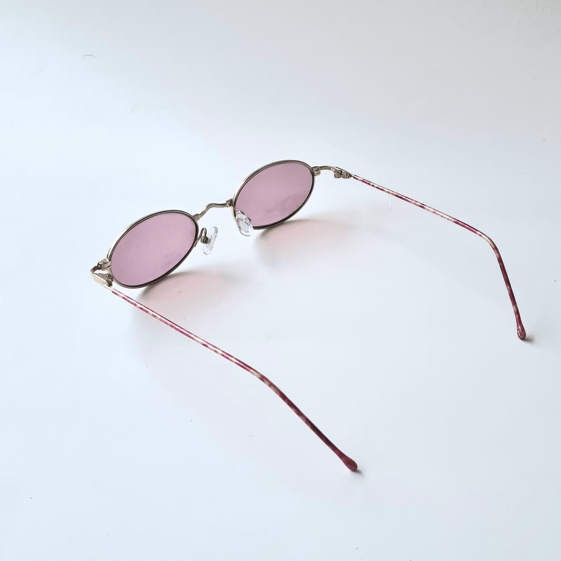 데드스탁 긱시크 빈티지 핑크 틴트 오벌 선글라스 718 상품이미지4