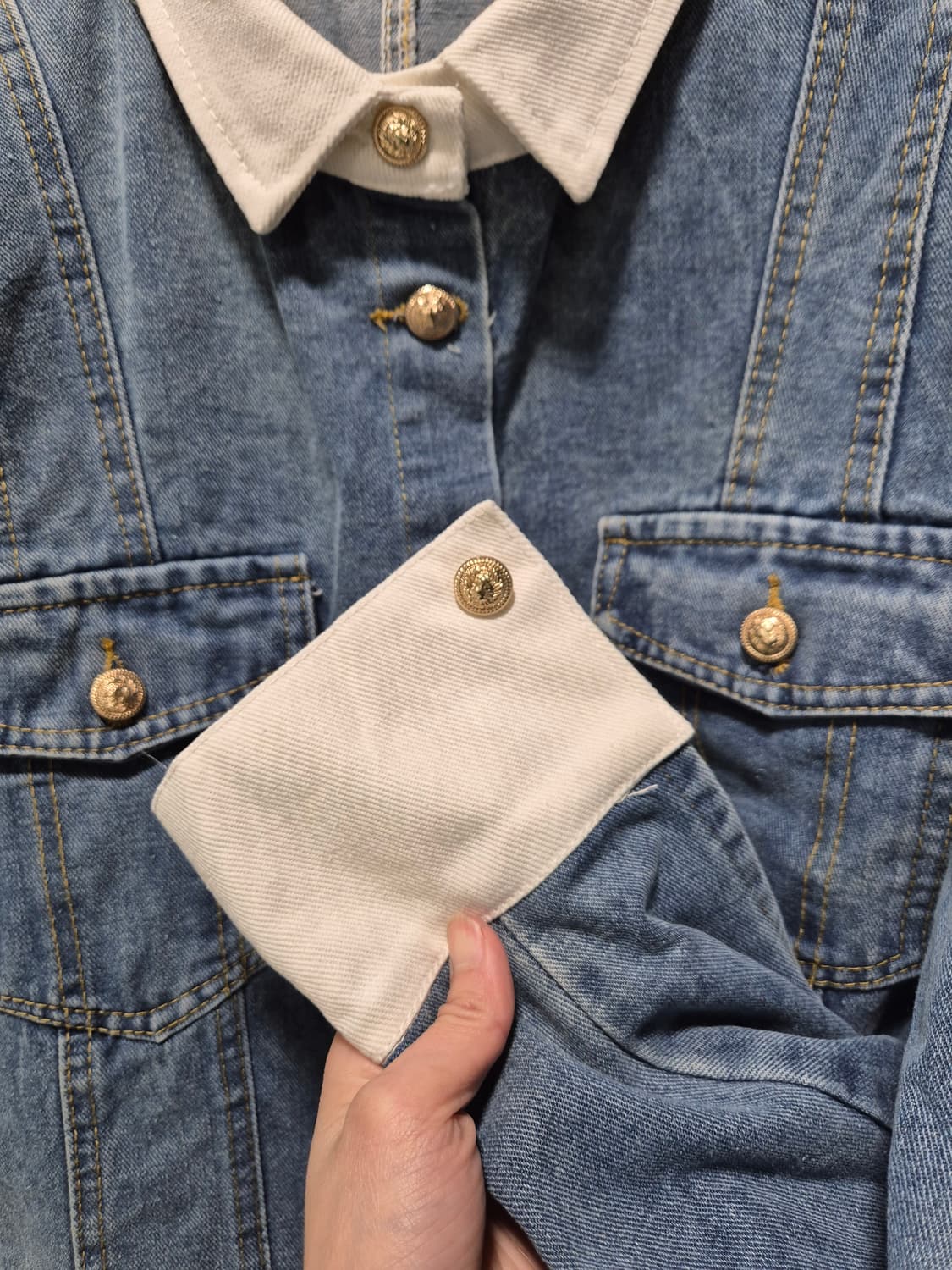 데님 크롭 자켓 상품이미지3