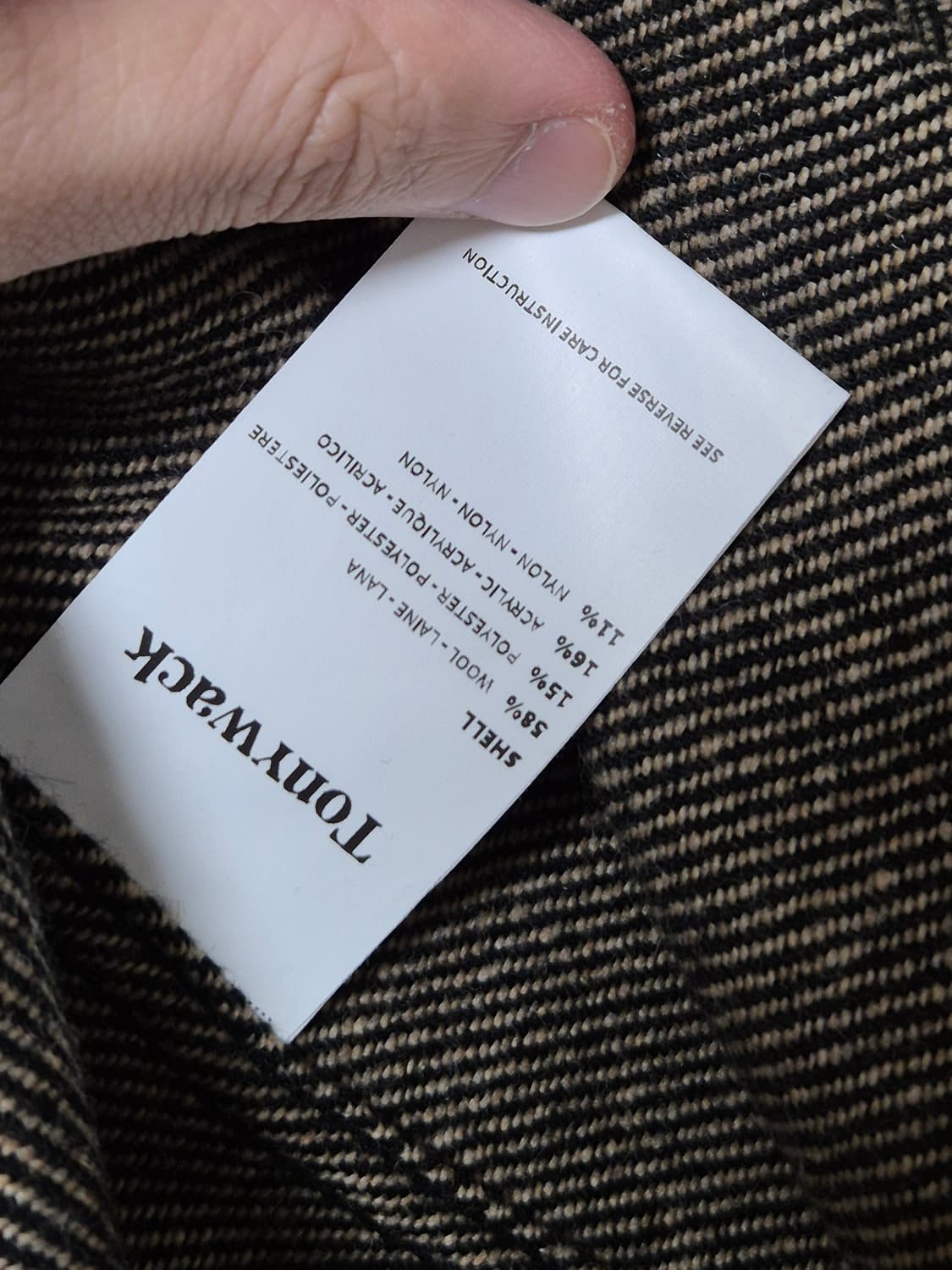 (M/48)토니웩 Brushed Wool Welt Pocket Shirt 상품이미지5