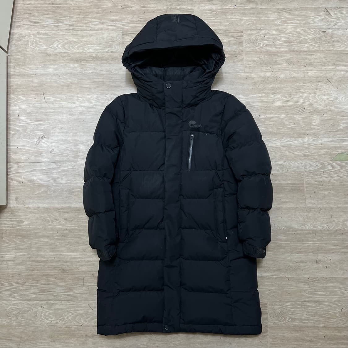 네파 키즈 덕다운 후드 롱 패딩 점퍼 [블랙] S/140 상품이미지1