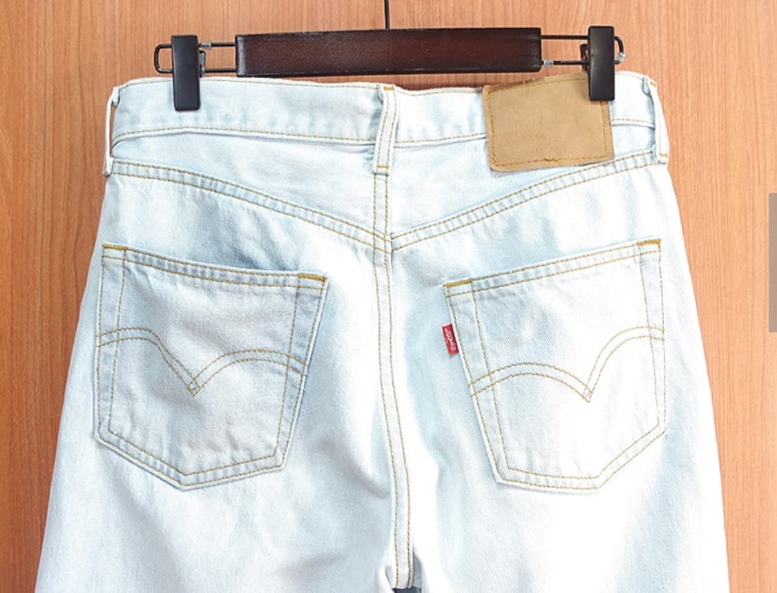 90's 리바이스 508 연청 워싱 데님 팬츠 상품이미지6