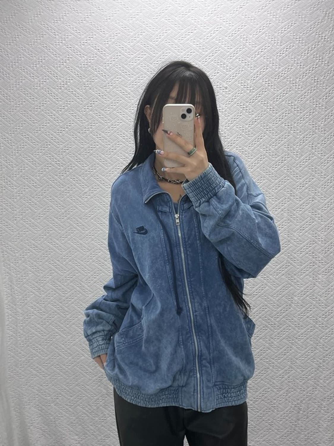 나이키 빈티지 리이슈 데미지워싱 집업 자켓 XL C07696 상품이미지2