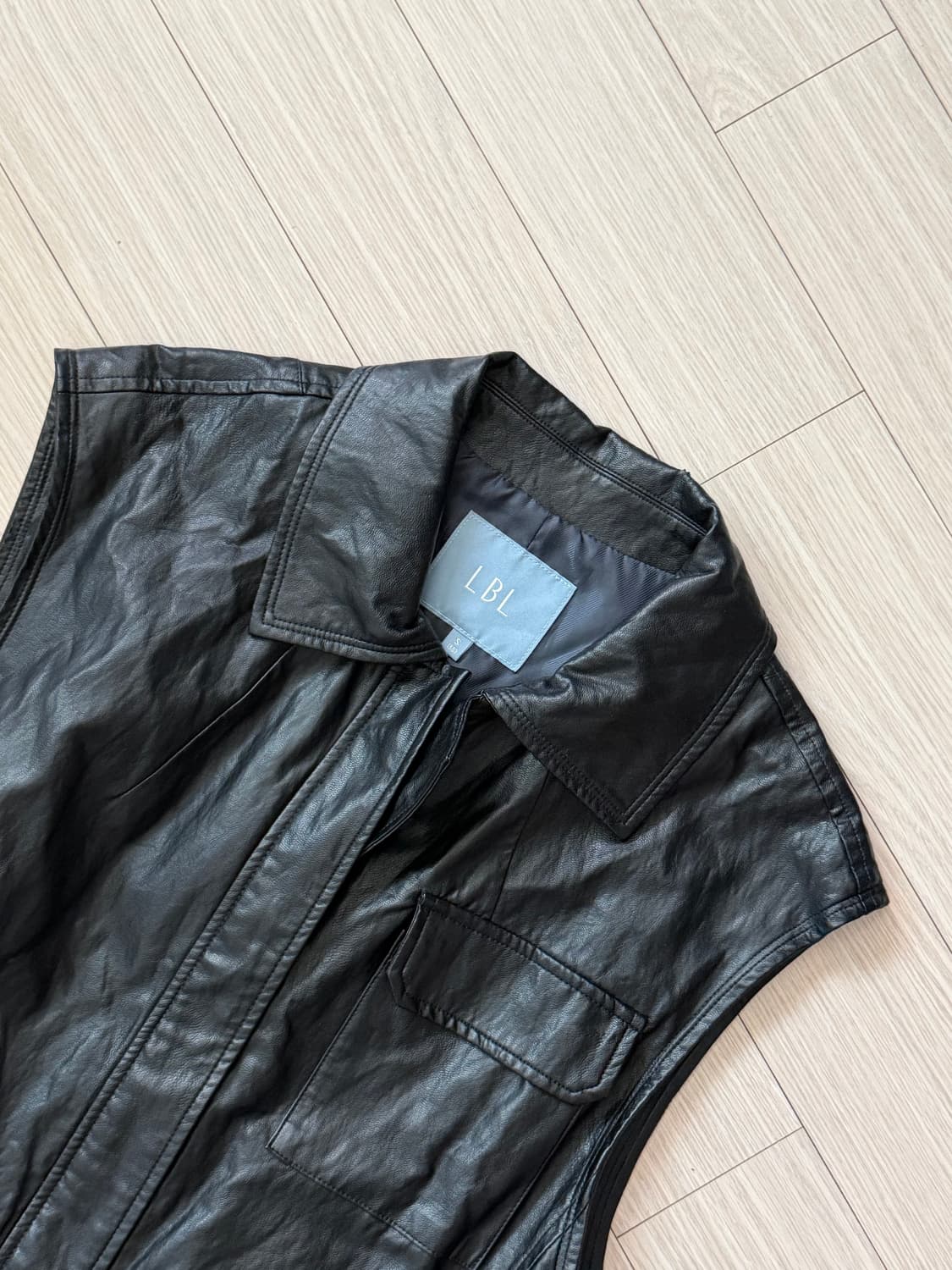 빈티지 레더 베스트 자켓 상품이미지4