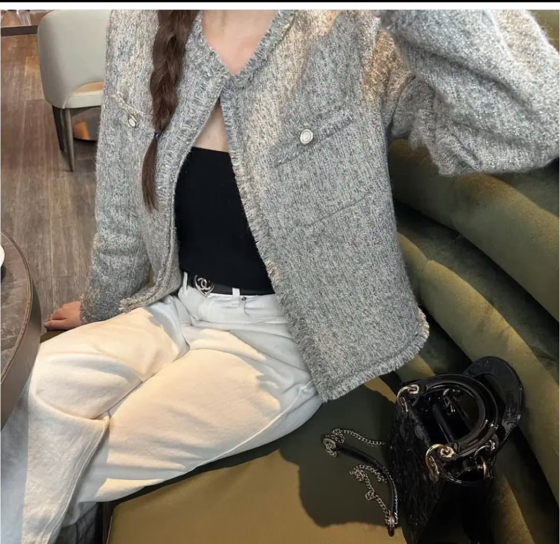 무드나인-제작 울 트위드자켓(새상품) 상품이미지3