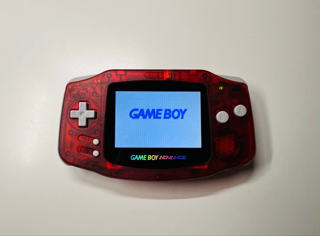 닌텐도 GBA 게임보이 어드밴스 IPS 백라이트 클리어 레드 판매 상품이미지6