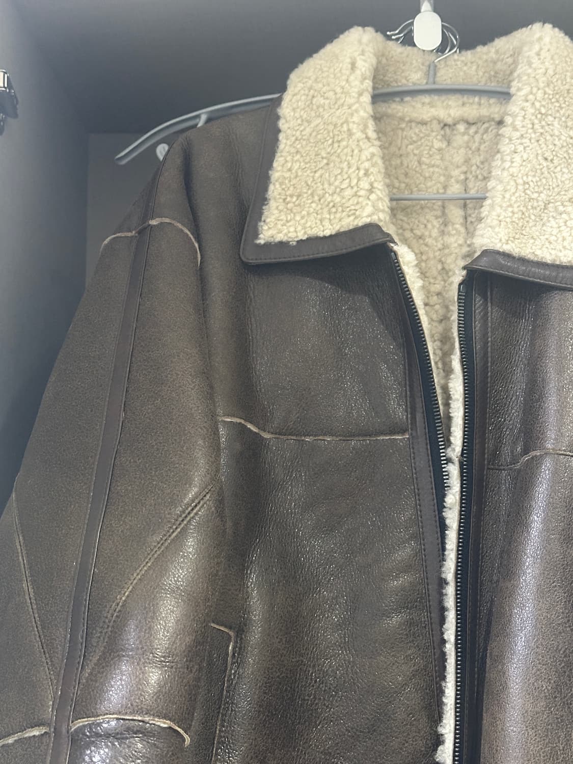 쿠어 램스킨 무스탕 무톤 자켓 m 사이즈 상품이미지2