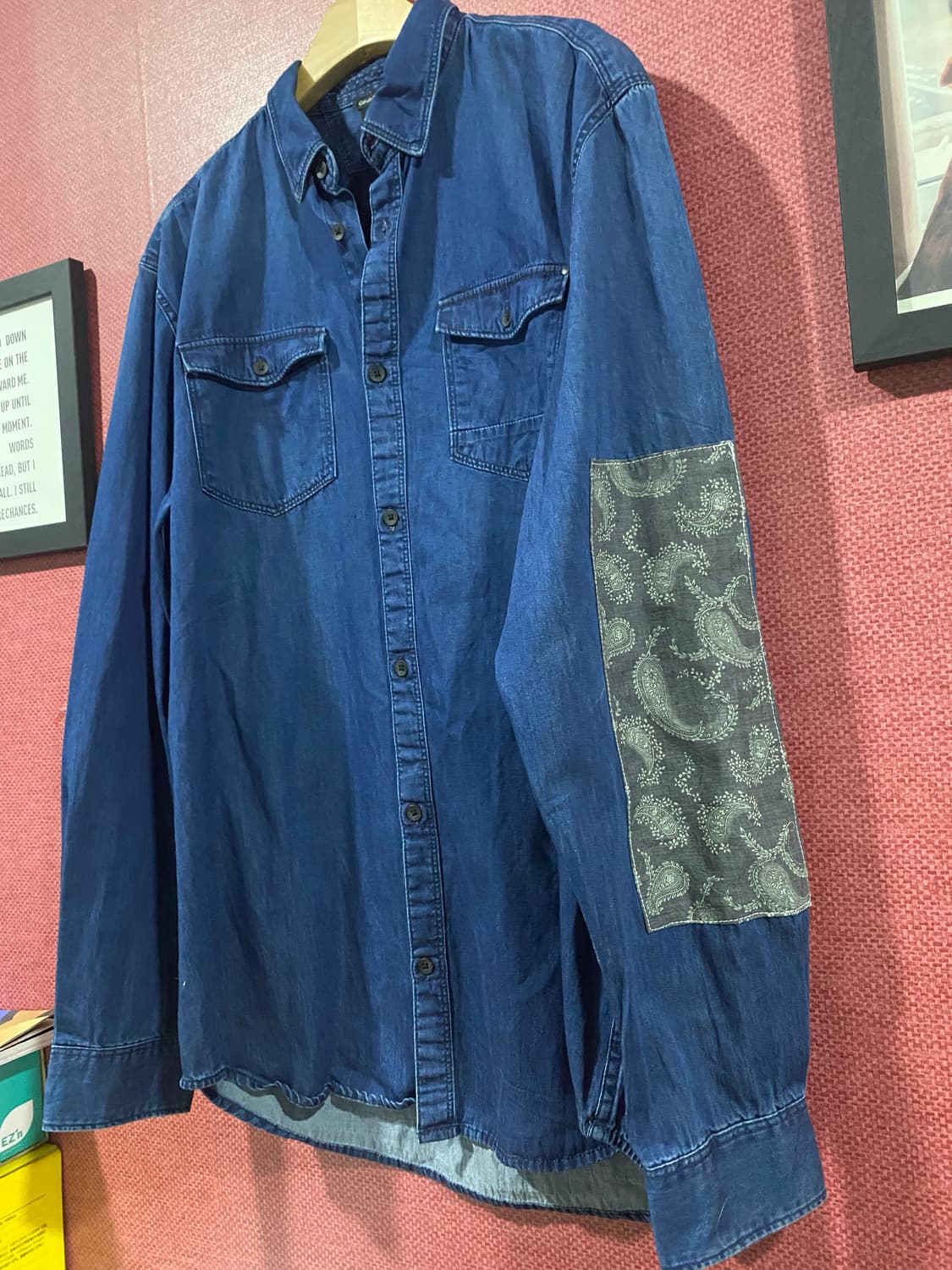 캘빈클라인 데님 셔츠 긴팔 패치 상품이미지1