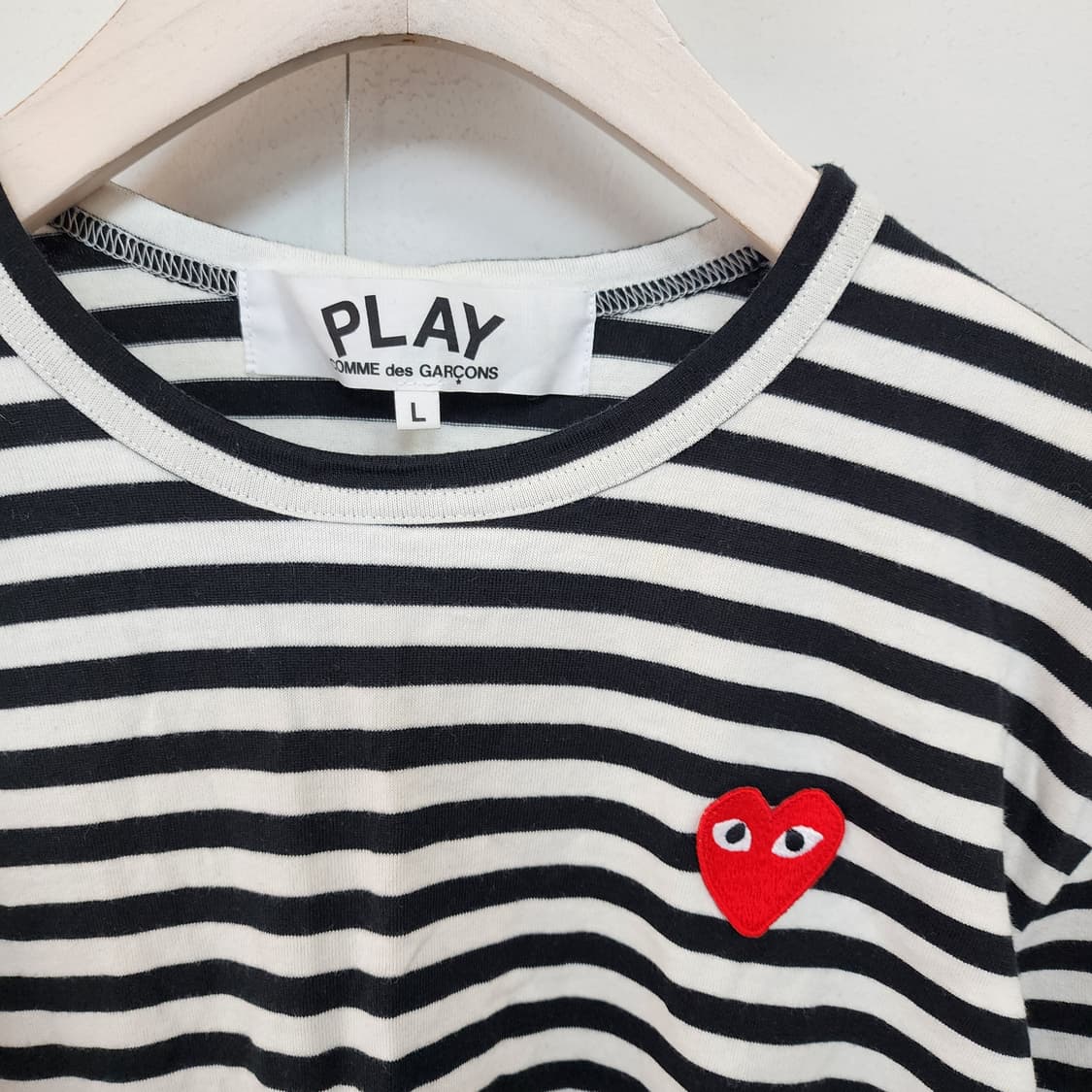 꼼데가르송 스트라이프 긴팔티 상품이미지2