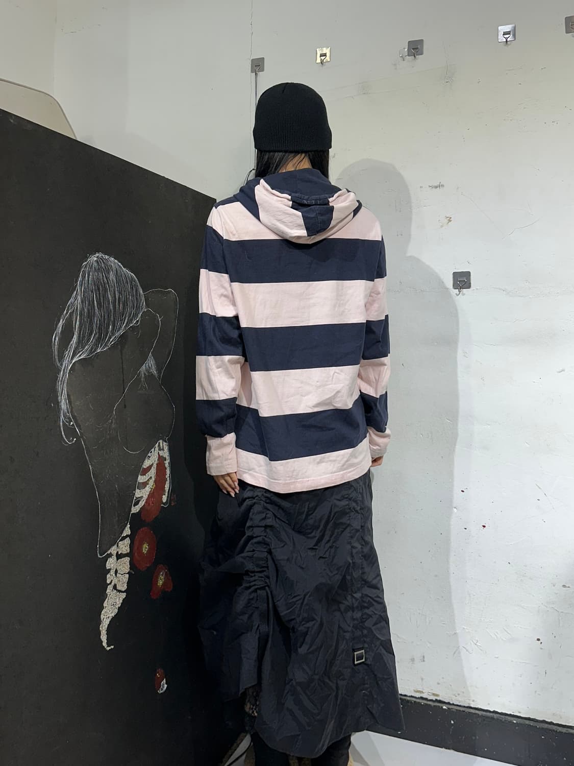 Nii 키치 스누피 프린팅 줄무늬 후드 L 상품이미지3