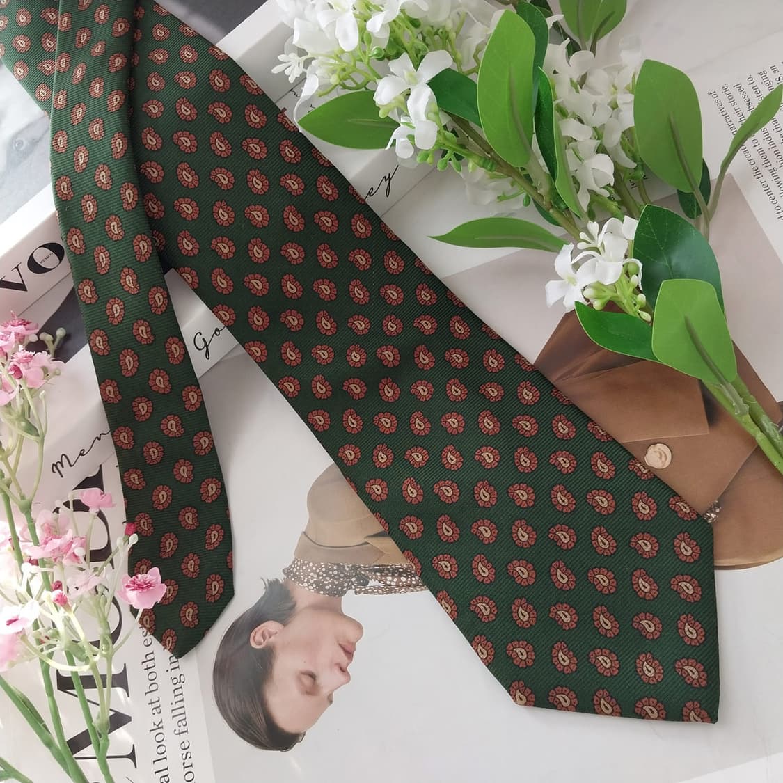 브룩스 브라더스 실크 페이즐리 넥타이 8.6cm A+등급 K1637
 상품이미지2