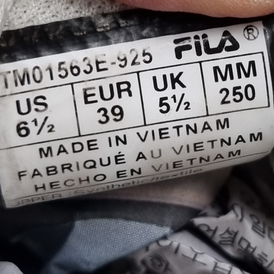 휠라 샌드블라스트 운동화250 상품이미지6