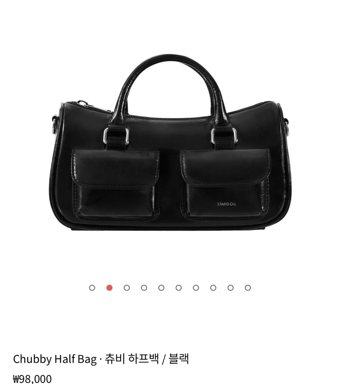 스탠드오일 츄비 하프백 블랙 토트백 상품이미지1