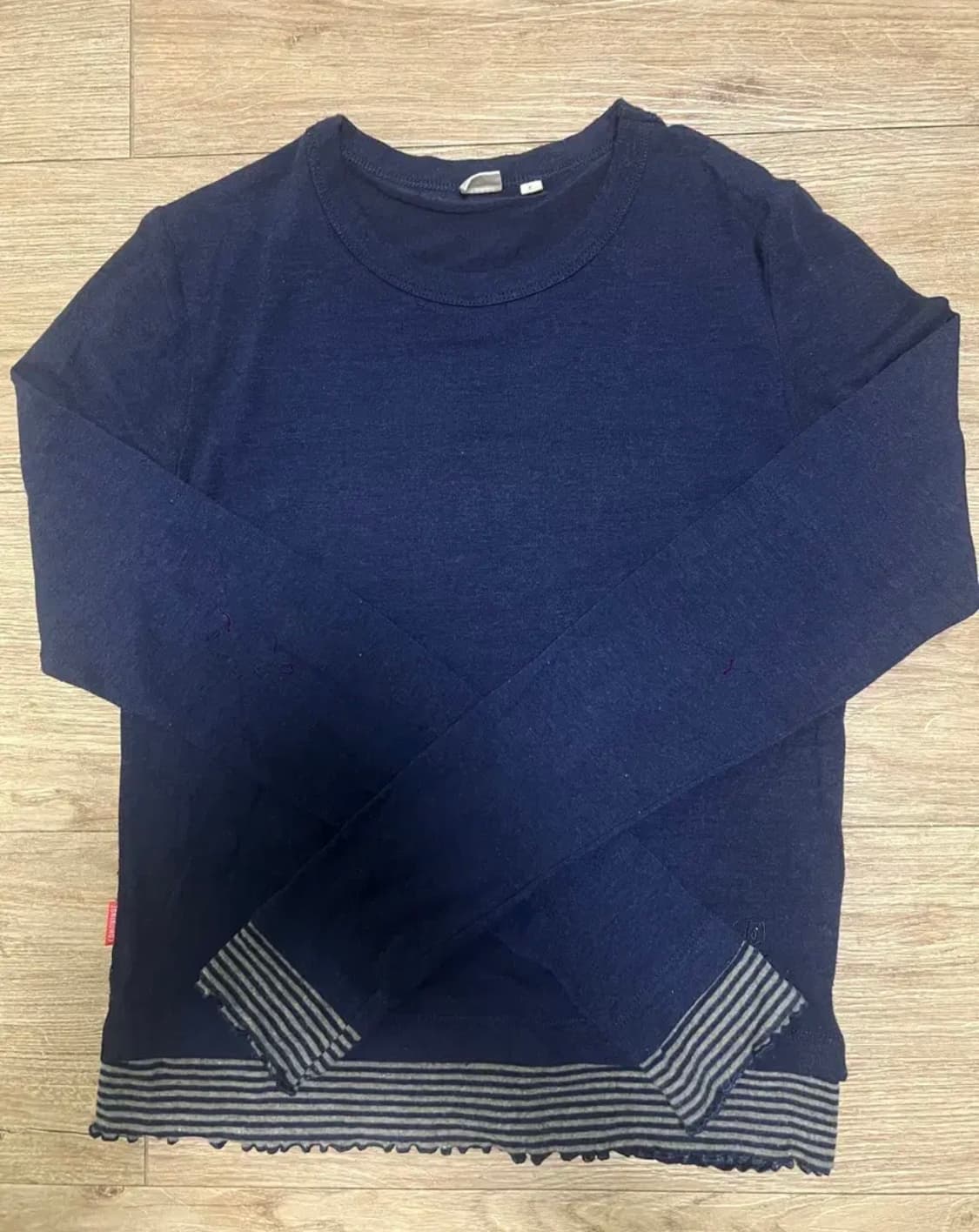 꼬모니노즈 니트 네이비 상품이미지1