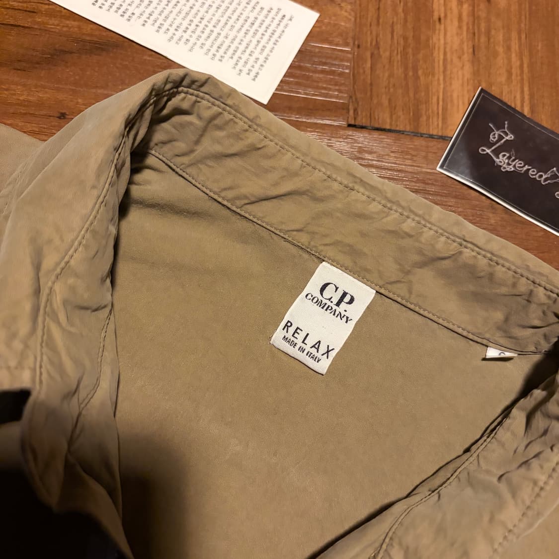 90S CP COMPANY 릴렉스 베이지 집업 하프 셔츠 상품이미지4