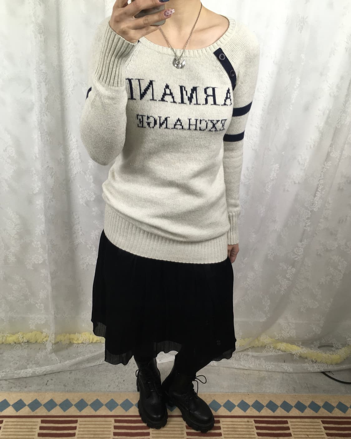 Armani Exchange Lettering Knit Top 상품이미지9