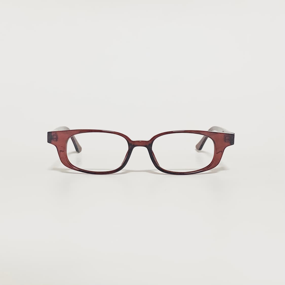 980 데드스탁 빈티지 안경테 레트로 직사각형 브라운 뿔테 아세테이트 상품이미지2