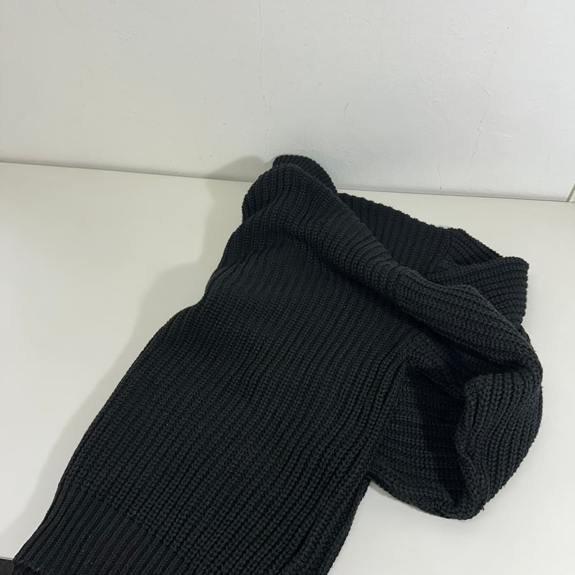 XL 트릴리온 블랙 반집업 니트 상품이미지4