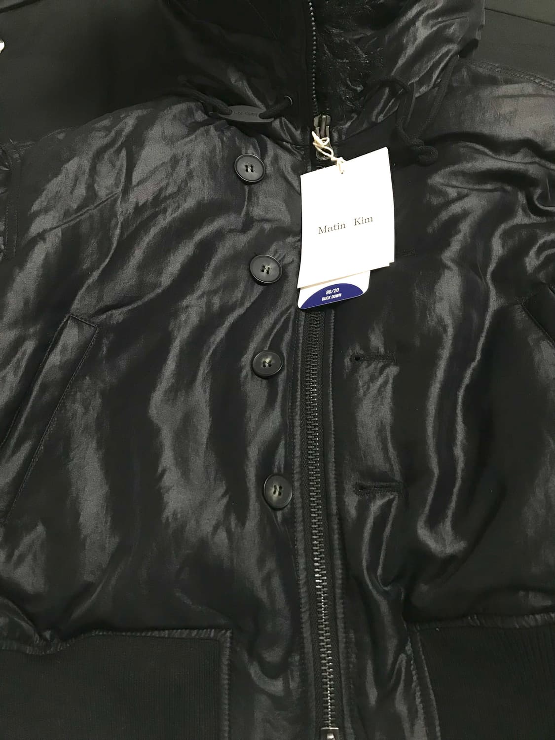 마땡킴 퍼 후디 봄버 다운 자켓 상품이미지2