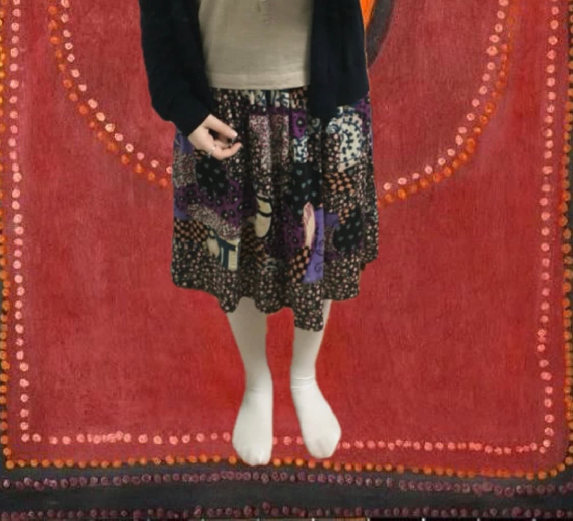 츠모리치사토 빈티지 패치 스커트 상품이미지2