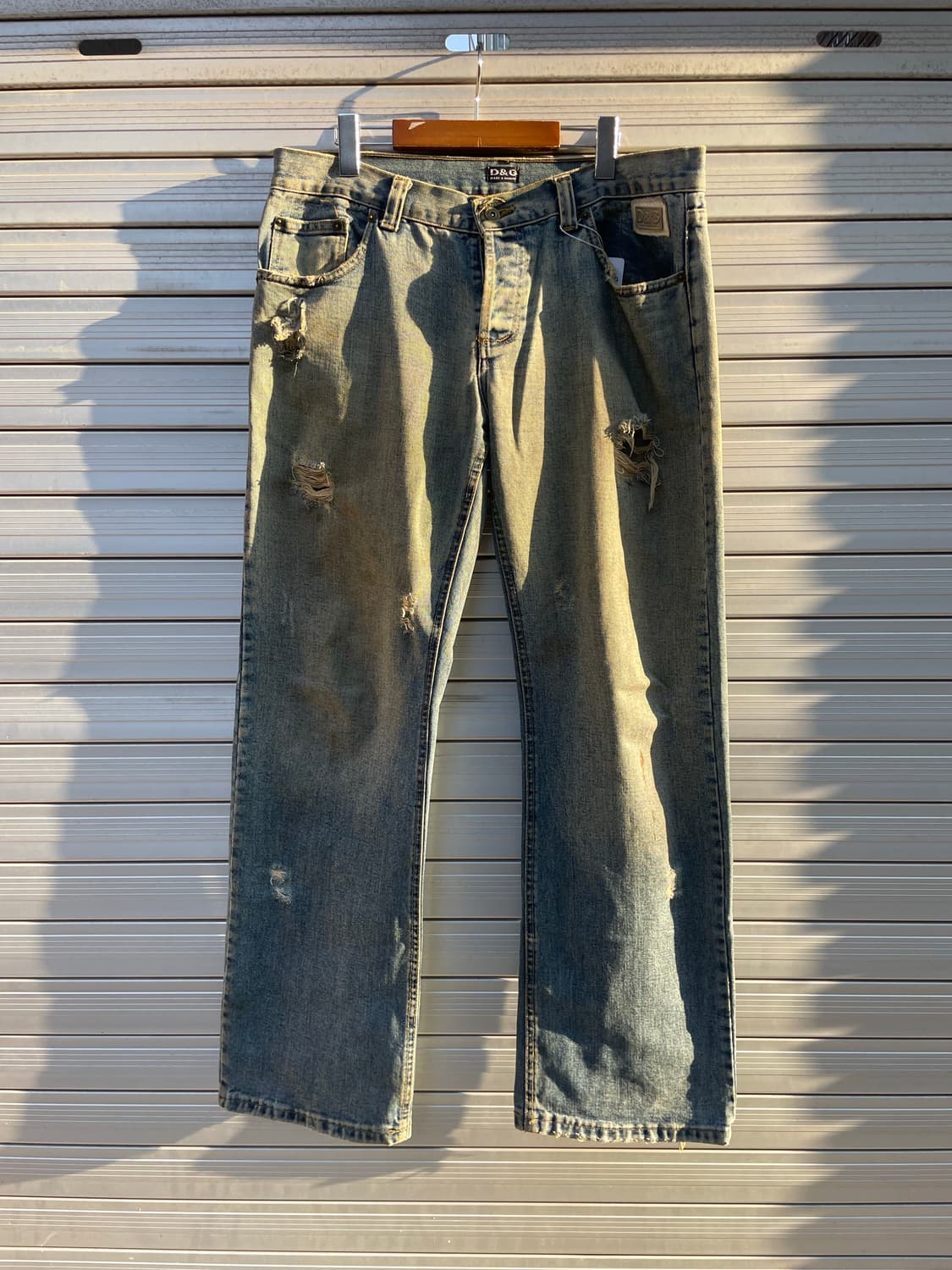 돌체앤가바나 송치패치 워싱 스트레이트 데님팬츠 상품이미지3