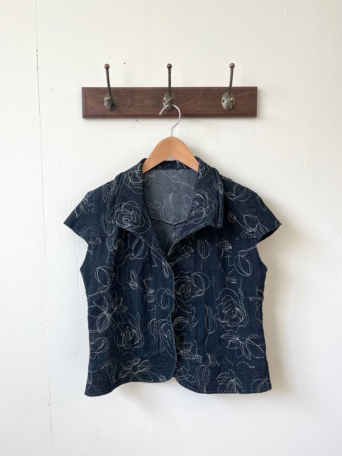 vtg 플라워 스티치 데님자켓 상품이미지3