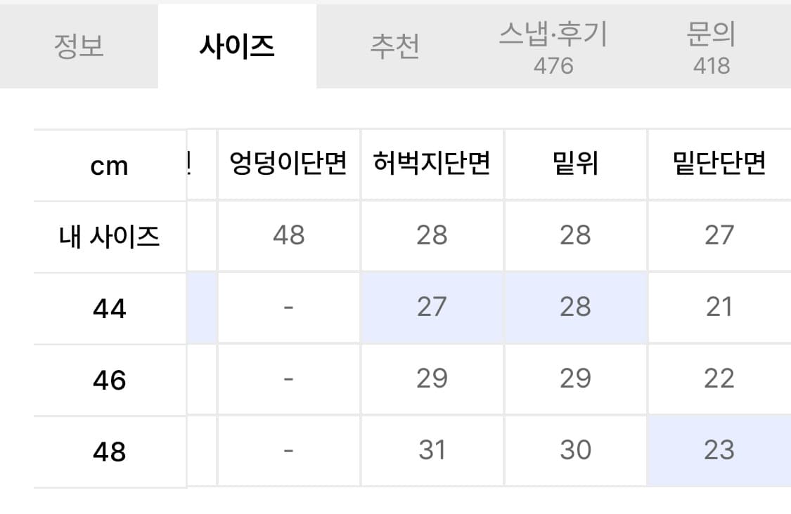 엘무드 테리 워시드 데님 팬츠 미들 블루 44 (세미플레어) 상품이미지4