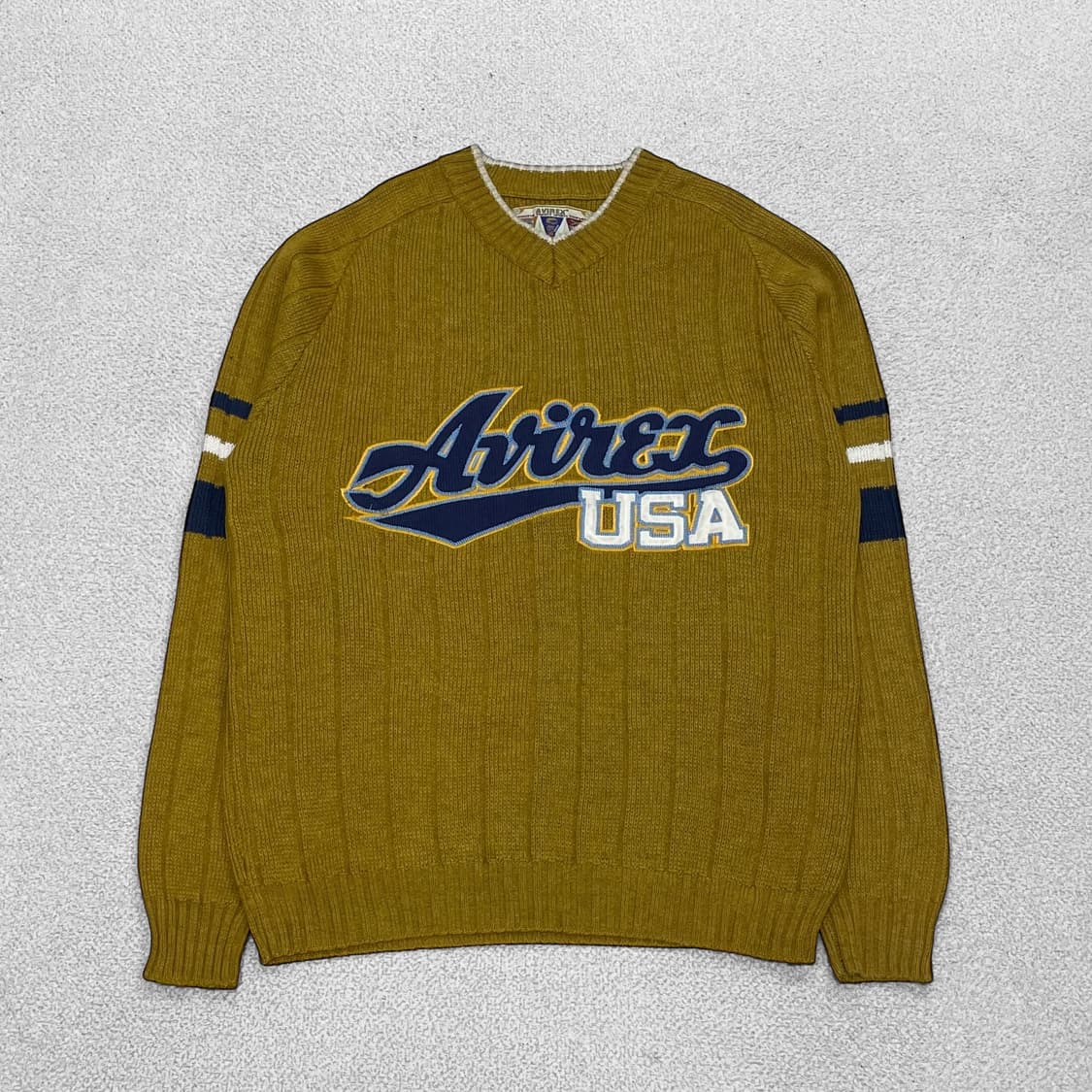 아비렉스 Avirex USA 올드스쿨 스펠 자수 니트 상품이미지1