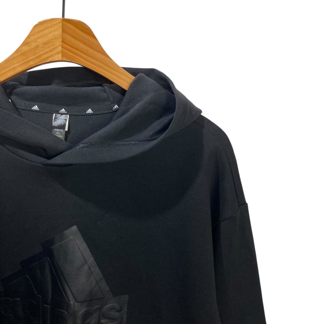 아디다스 빅로고 블랙 후드 상품이미지3
