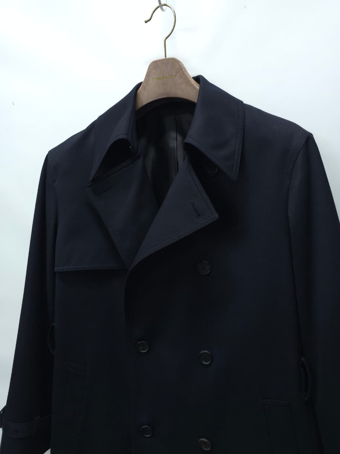 (새상품급) 쿠어 울 더블 트렌치 코트 (네이비) 상품이미지3