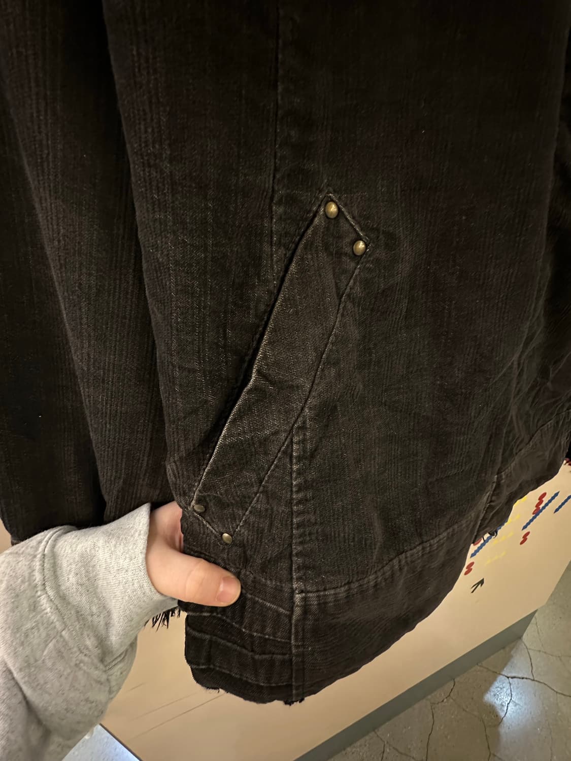 VINTAGE Y2K 딥브라운 버클무스탕 상품이미지5