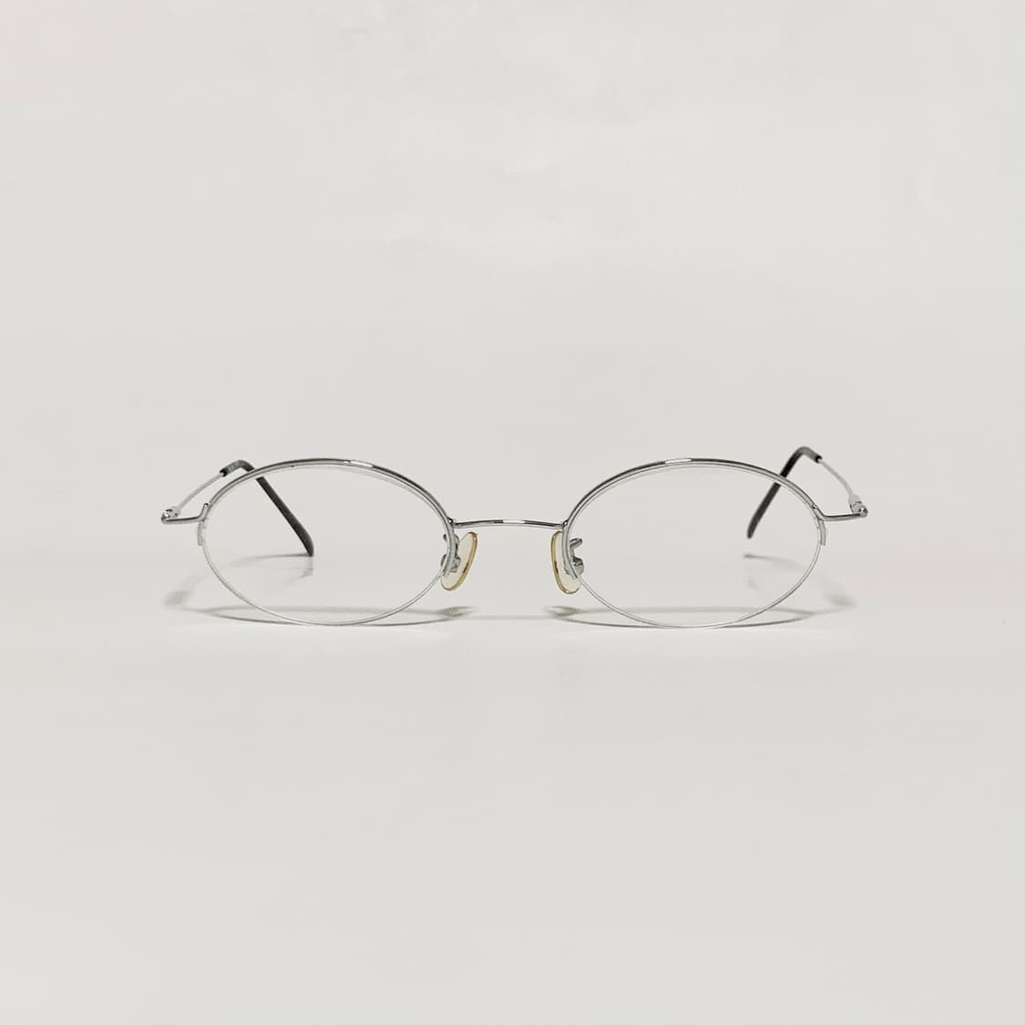 998 빈티지 실버 반무테 오벌 안경 초슬림 스몰사이즈 경량 데드스탁 픽 상품이미지1