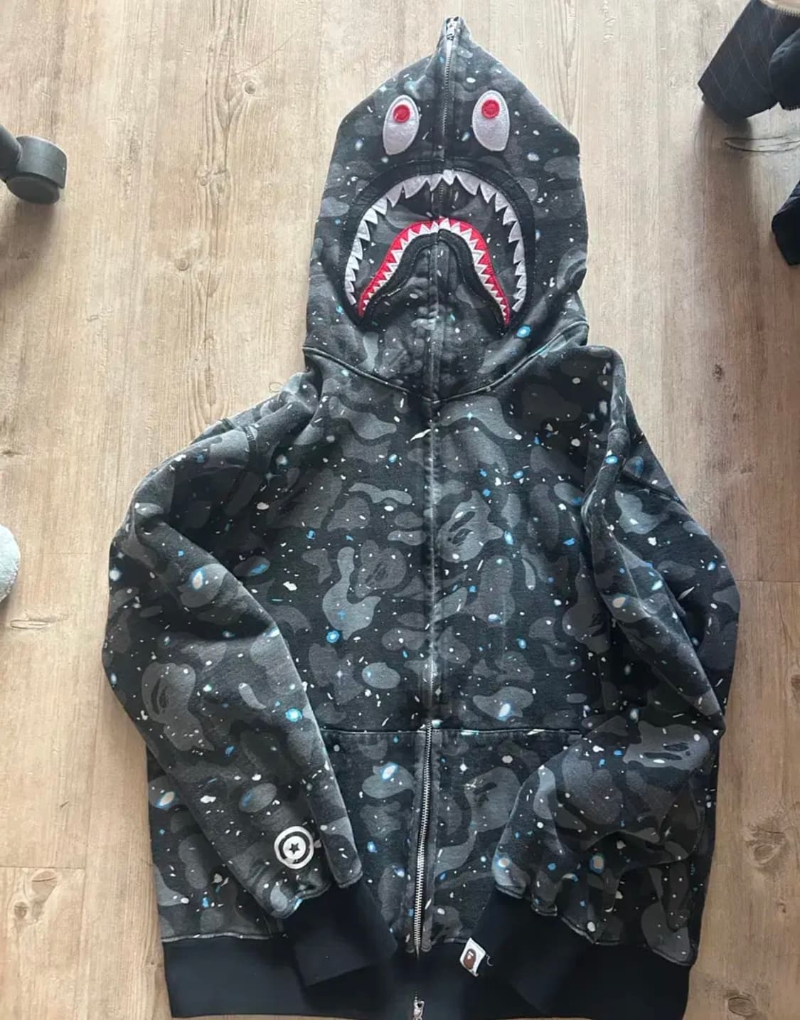 베이프 스페이스 카모 샤크 후드집업 상품이미지1