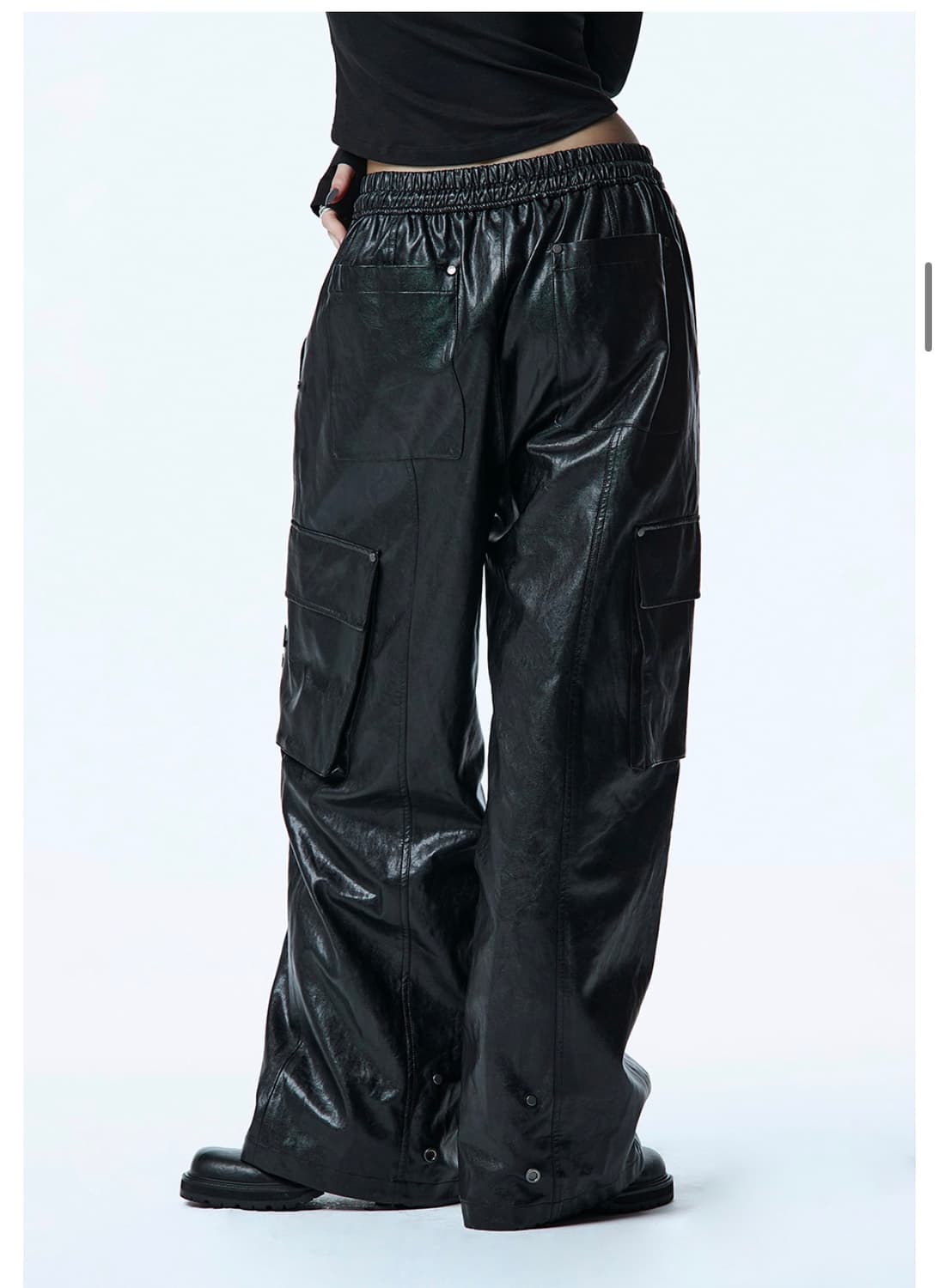 트리밍버드 TMB Cargo Leather Pants [ Black ] 상품이미지3