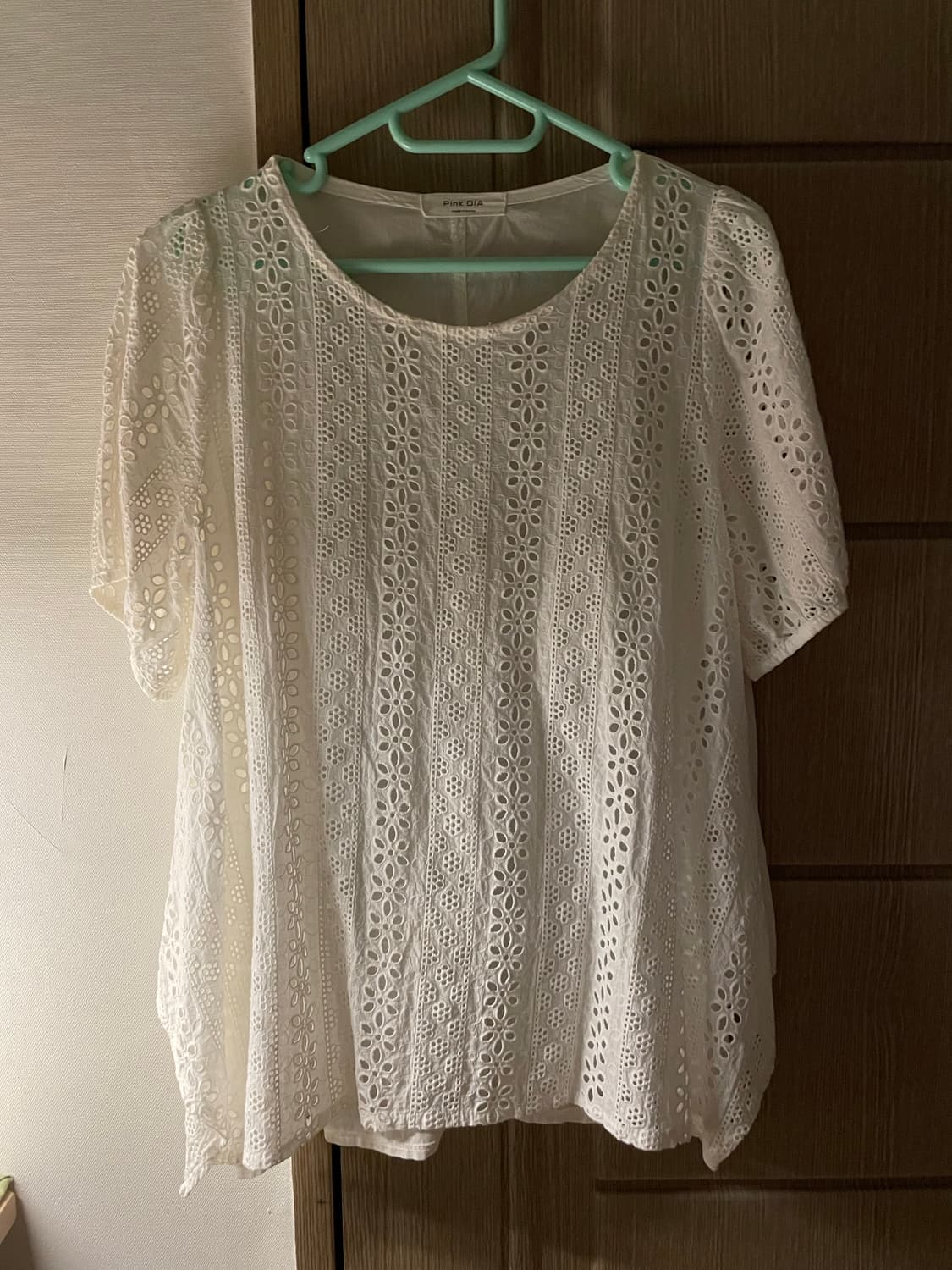 빈티지 모리걸 펀칭 반팔 블라우스 상품이미지1