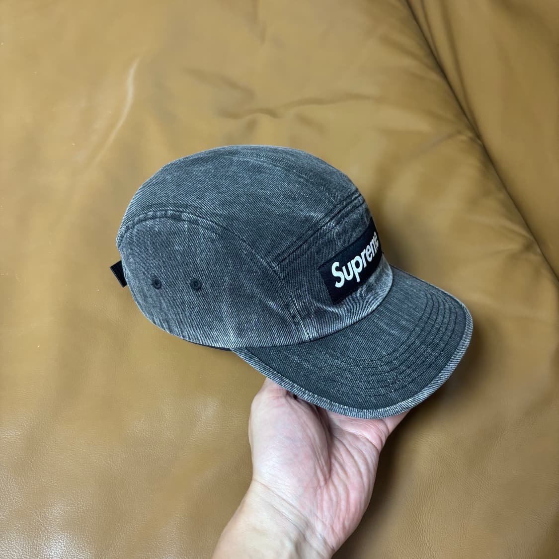 Supreme 슈프림 워시드 데님 블랙 캠프캡 모자 Denim Black 상품이미지3