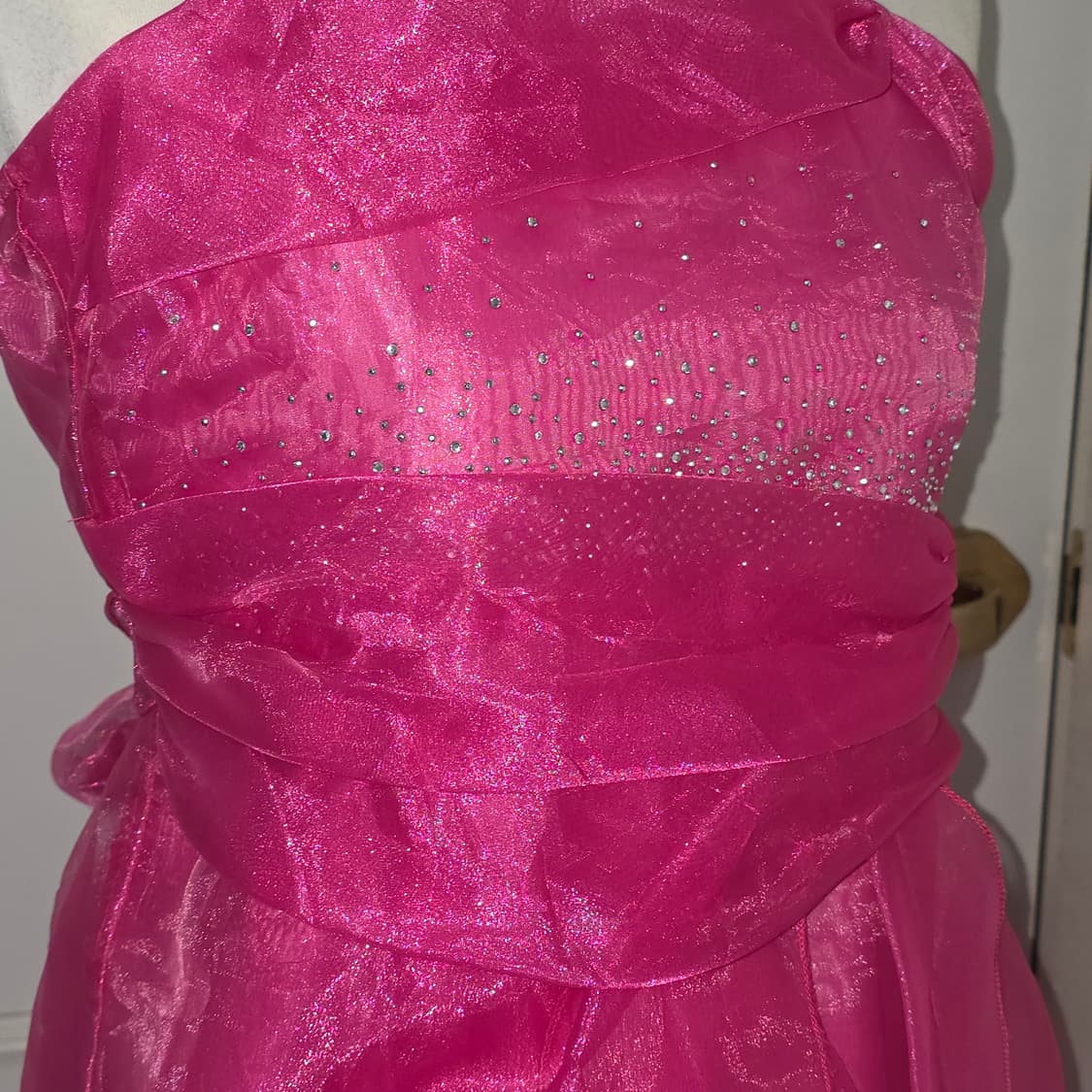 미국빈티지)핑크 파티걸 글리터 셔링 프린세스 캉캉 연주회행사댄스 드레스 상품이미지2