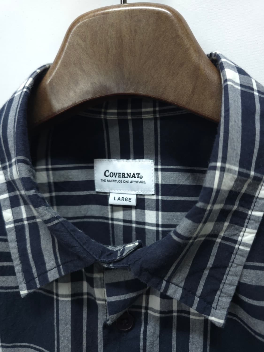 커버낫 포켓로고 체크셔츠 (LARGE) 상품이미지4