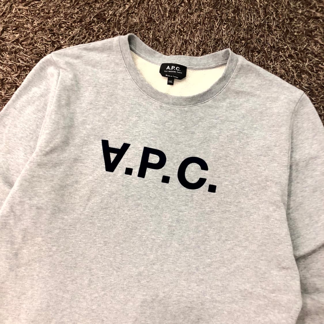  XXL APC 아페쎄 로고 맨투맨 스웻셔츠 상품이미지2