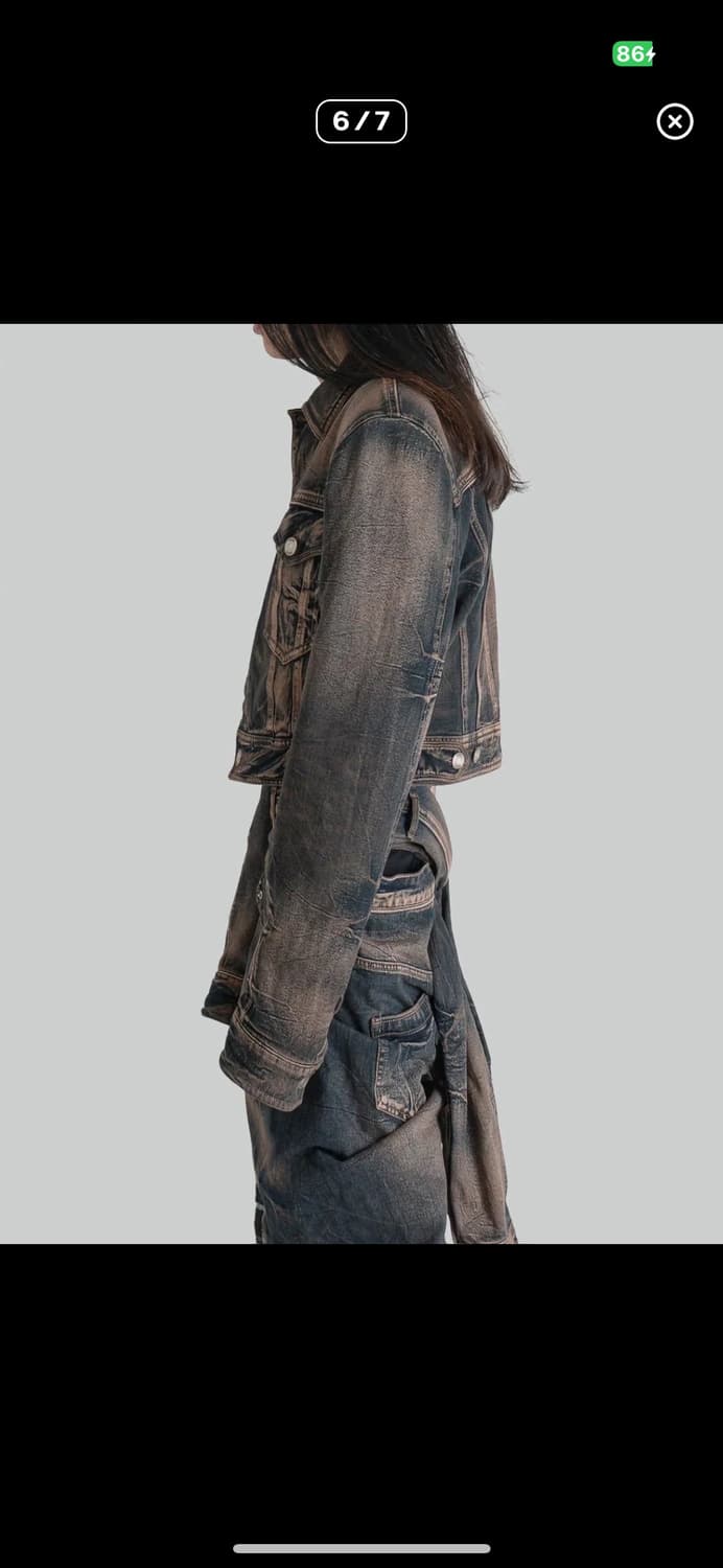 준지 [Runway] Denim Cropped Trucker 자켓 상품이미지5