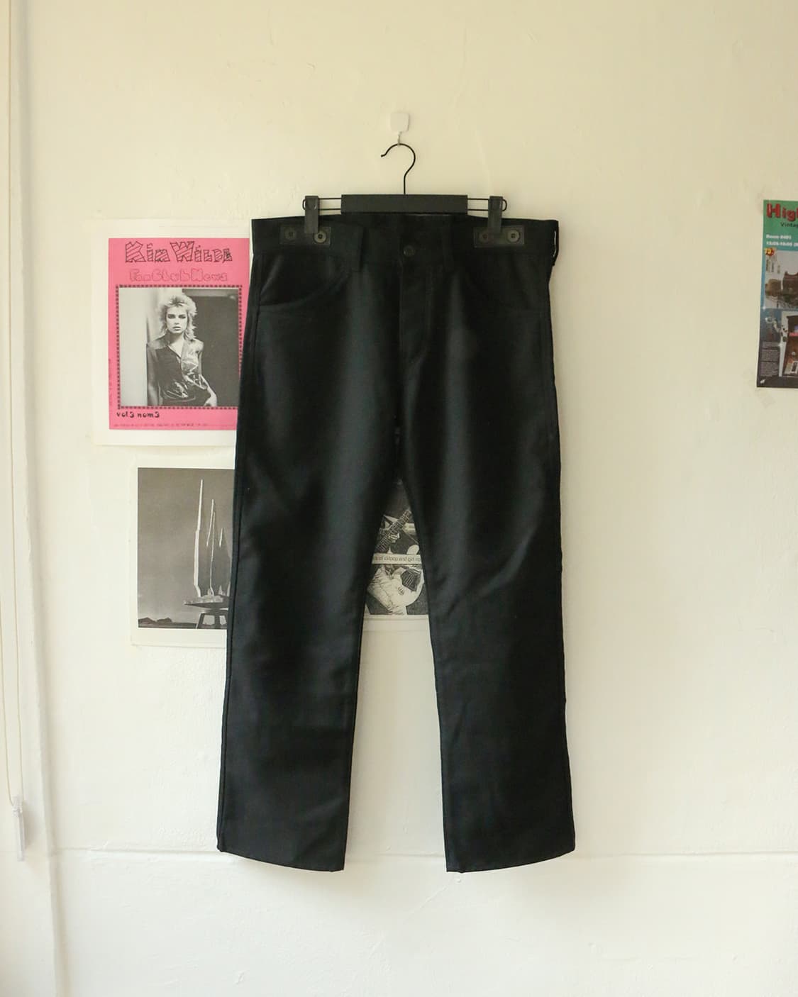 준야 와타나베 맨 블랙 신치백 울 팬츠 상품이미지1