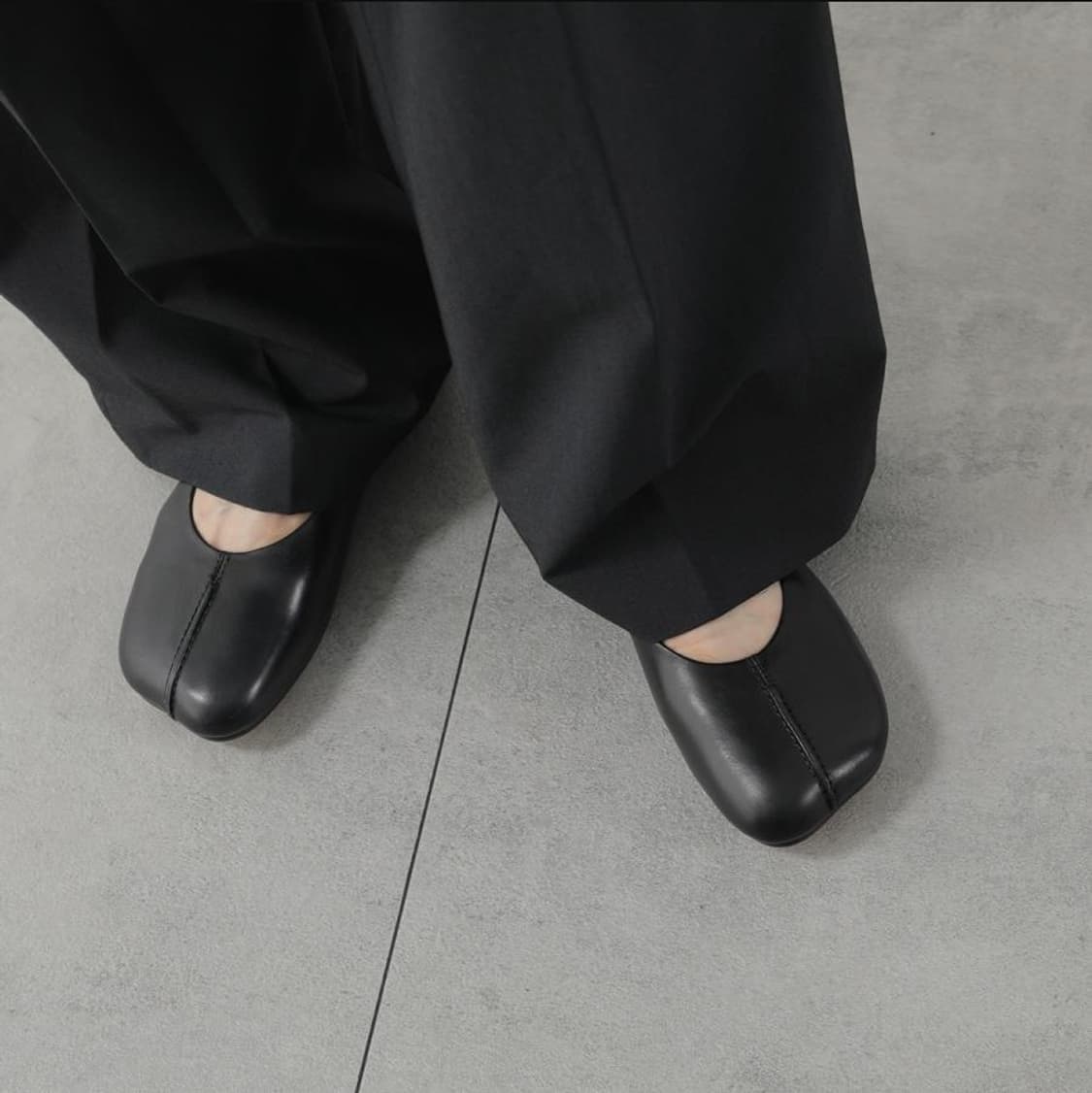 230 새제품 MM6 메종 마르지엘라 스티치 레더 발레 플랫 슈즈 구두 상품이미지3