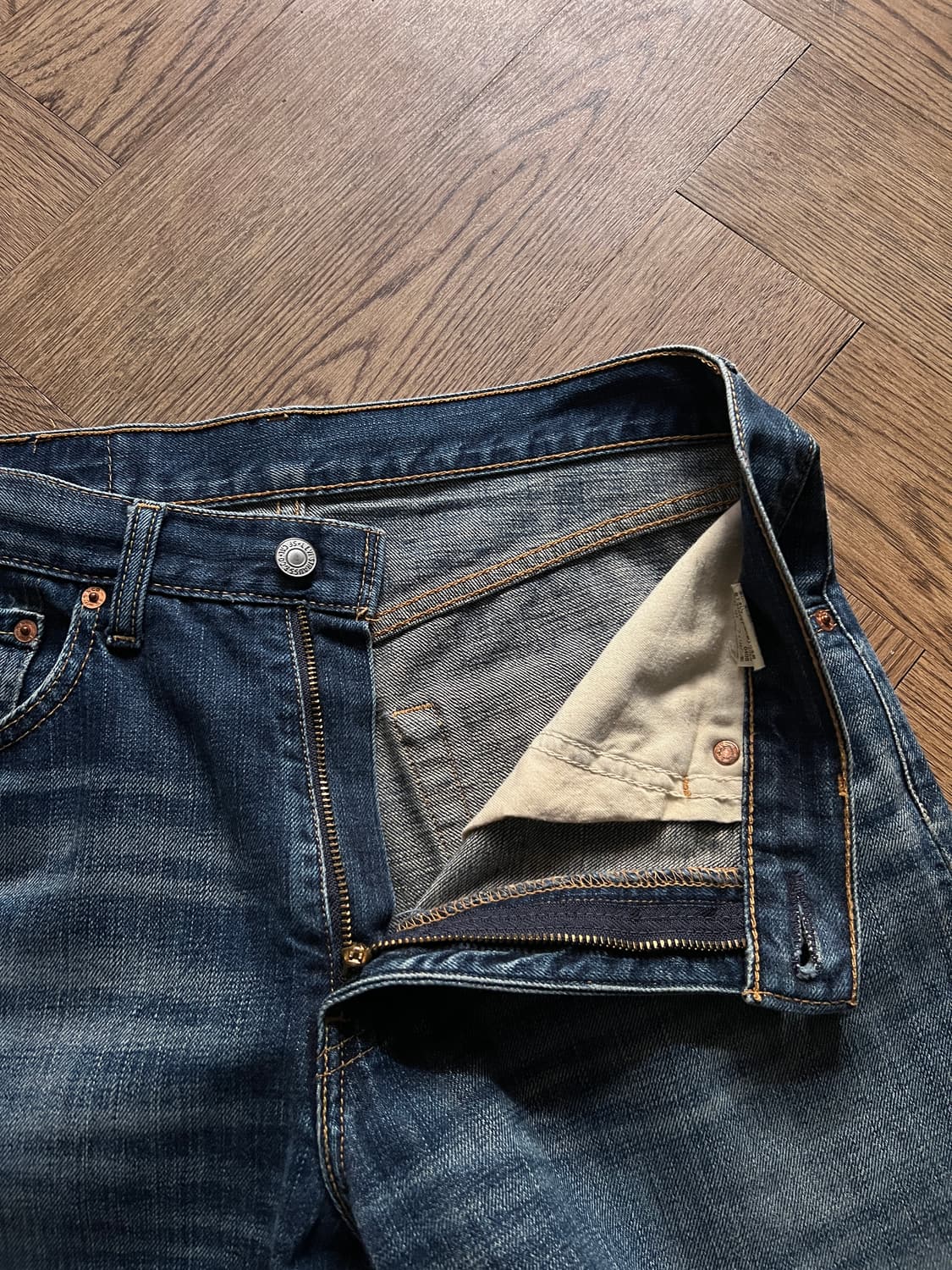 [32]00's 리바이스 재팬 533 빈티지 페이딩 데님 팬츠 상품이미지5
