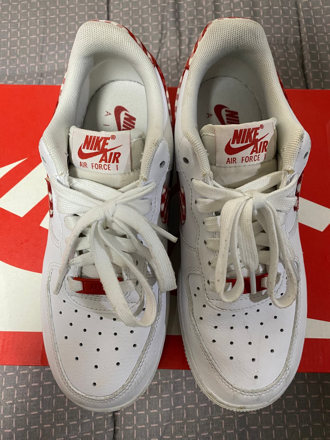 나이키 에어포스1 체크 깅엄 레드 235 상품이미지5