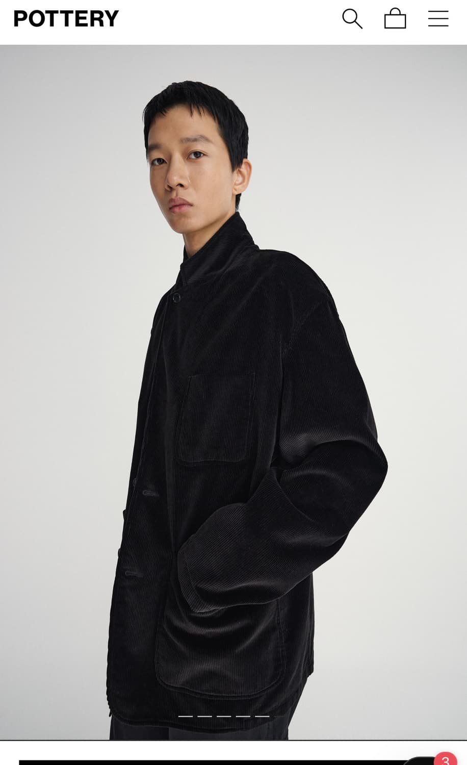 포터리 코듀로이 블레이저 블랙 4사이즈 상품이미지8