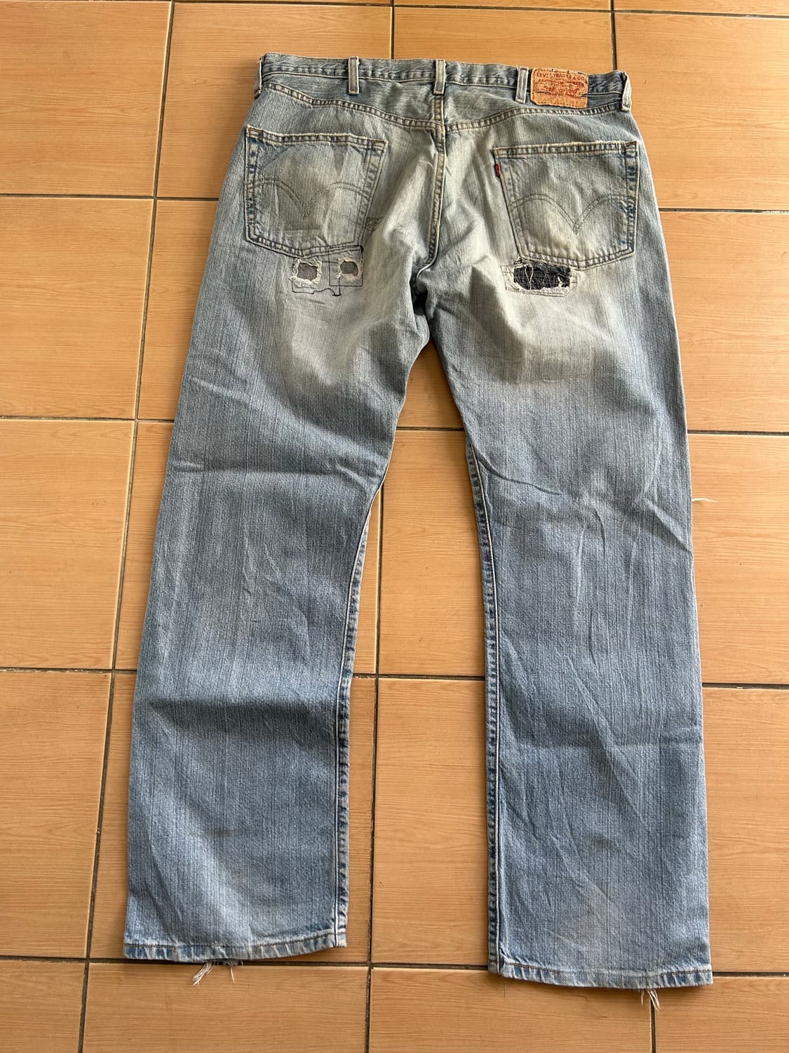 00’s 리바이스501리페어진 38in 상품이미지4