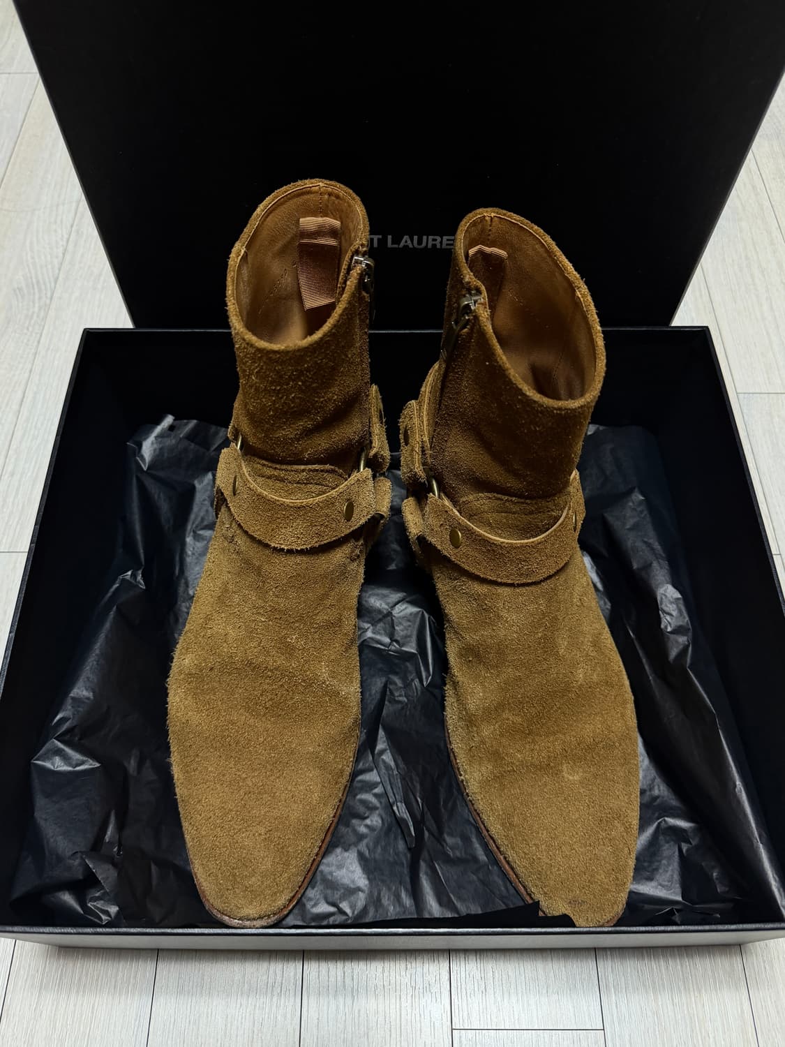 생로랑 스웨이드 모터사이클 하네스 첼시부츠 41.5 상품이미지2