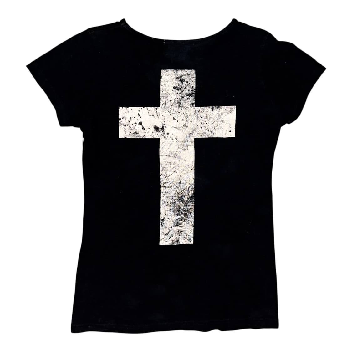 해골 십자 프린팅 반팔티 펑크y2k갸루 상품이미지3